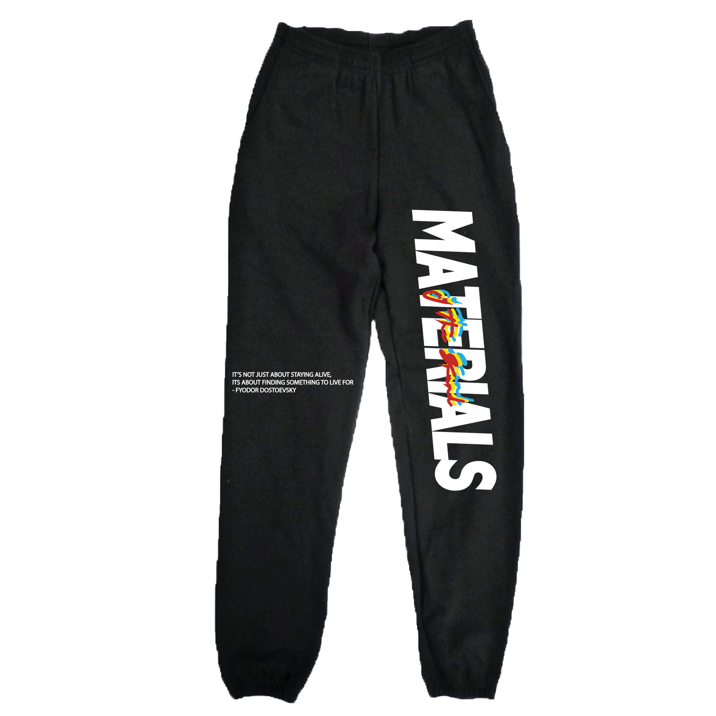 MATERIALS 'PRIMARY' - BLACK SWEATPANTS