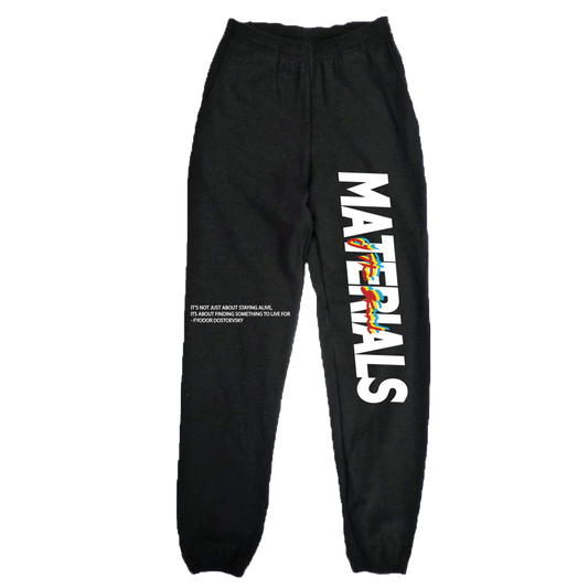 MATERIALS 'PRIMARY' - BLACK SWEATPANTS